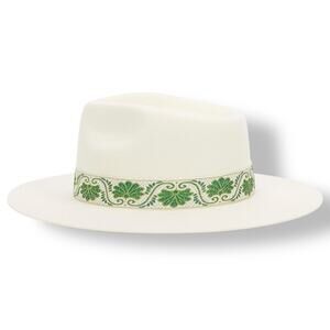 Lack of Color Beverly Ivory 100% Wool Wide Brimmed Fedora Hat Size Medium NWT